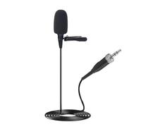 JTLAU Microphone cravate à condensateur cardioïde à clipser, microphone à revers compatible avec système sans fil de microphone Sennheiser, prise de verrouillage à vis de 3,5 mm, idéal pour les