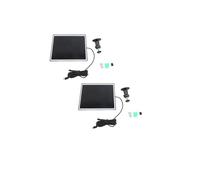 JTLB 6W Panneau Solaire ABS Chargeur Solaire en Silicium Monocristallin IP66 Proof avec un Support Rotatif à 360 Degrés et un Câble de 3 Mètres pour la Caméra, un Chargement Solaire (2 PCS)