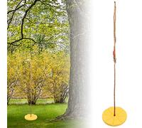 JTLB Balançoire d'arbre, Siège Suspendu à Disque en Plastique Haute Résistance avec Conception Antidérapante pour Aire de Jeux Extérieure Intérieure, Arrière-Cour, Jardin, Camping (Jaune)