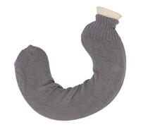 JTLB Bouillotte en forme de U de 1 l avec housse douce pour le cou et les épaules, idéale pour les voyages - Bouillotte avec injection d'eau (gris pur)