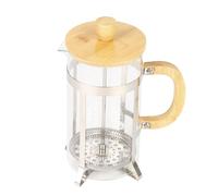 JTLB Cafetière à piston en verre résistant à la chaleur de 1000 ml avec couvercle et poignée en bambou pour cappuccino, moca, café colombien, filtre à infuser à la main