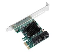 JTLB Carte D'Extension SATA 3.0, Adaptateur de Carte Contrôleur PCIE vers SATA 3.0 à 4 Ports, Vitesse 6G pour Une Extension de Stockage Facile