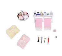 JTLB Échelle 1:12 miniature accessoires de salle de bain modèle scène de vie serviette pile salle de bain étagère panier mini décoration de maison