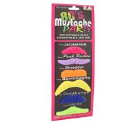 JTLB Fausses moustaches autocollantes de différentes couleurs, sûres et respectueuses de l'environnement, faciles à mettre et à enlever pour les adultes et avec matériau en peluche pour