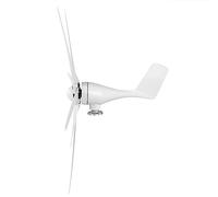JTLB Générateur d'éolienne, 800 W, petit moulin à vent, machine industrielle à 6 lames pour terrasse, marine, camping-car, chalet, bateau (blanc)