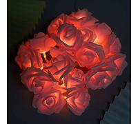 JTLB Guirlande lumineuse artificielle à 20 LED USB - 3 m - Pour Saint-Valentin, mariage, décoration romantique - Accent intérieur - 3 m - 20 lampes - Modèle USB rose