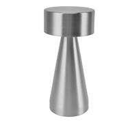 JTLB Lampe de table LED portable en métal avec capteur tactile, 3 couleurs, intensité variable en continu, lampe de bureau, veilleuse rechargeable (argent)