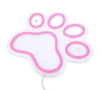 JTLB Lumière néon en forme de patte de chat, alimentation USB, panneau acrylique LED à intensité variable, comprend deux trous de crochet pour une installation facile, donne une touche vivante à la