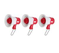 JTLB Mini Jouet Mégaphone, Porte-clés Haut-Parleur Amusant avec 3 Chansons Intégrées pour Jeu de Rôle pour Enfants (Rouge)