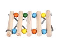 JTLB Pont suspendu pour hamster, support à bascule, échelle suspendue multifonctionnelle en bois pour perroquets, petits oiseaux, cochons d'Inde, hamsters