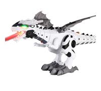 JTLB Robot pulvérisateur de brouillard - Jouet dragon pour enfants - Dinosaure changeant - Spray d'eau cracheur de feu avec lumières et sons (blanc)