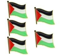 JTMKYO 5 pièces d'insignes du drapeau palestinien, d'épinglettes de drapeau, de broches, de médailles, d'épinglettes, de brassards, adaptés aux chapeaux, aux cols et aux vêtements.