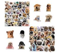 JTMKYO Lot de 110 feuilles d'autocollants réalistes imperméables pour chien - Autocollants imperméables - Autocollants élégants - Autocollants animaux pour ordinateurs portables, bagages et