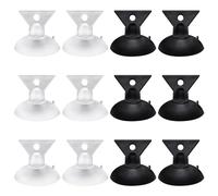 JTMKYO Lot de 12 ventouses en verre GU10 GZ10 pour retirer les ampoules (noir, transparent)
