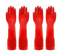 JTMKYO Lot de 2 gants en caoutchouc extra longs pour le nettoyage de la cuisine, imperméables, en caoutchouc épais, résistants aux rayures des coudes, antidérapants, adaptés pour le nettoyage des