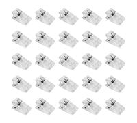 JTMKYO Lot de 25 pinces adhésives en acrylique - Pinces décoratives - En plastique transparent - Pour l'extérieur - Pour la maison, le bureau et l'école