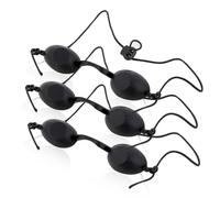 JTMKYO Lot de 3 lunettes de beauté, masques laser de protection pour les yeux, lunettes réglables pour banc de soleil, protection UV, bronzage, soins de beauté à la maison (noir)