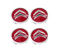 JTMLGDPA 4Pcs Cache Moyeu Central de Roue de Voiture pour Citroën ë-C4 2020-2024,Enjoliveurs de Roue Capuchons de Centre Remplacement,A-Red