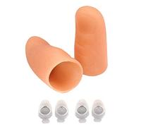 JTMM Lampe LED Finger (2 Packs / 4PCS) Thumbs Light + Clou à Travers Le Doigt avec Bandage, Magic Light Up Finger Magic Trick, Fake Finger, Outil Prank Toy pour Halloween