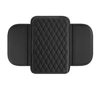 JTNDSHDP Voiture Coussin d'Accoudoir pour Ford Mustang 2015-2023,Étanche Accoudoir Central Couvercle Console Centrale Tapis Protection Accessoire,A-Black