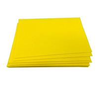 Jtnohx 2mm Feutrine Rigide, Feutrine Loisir Creatif 12 Pièces 17,78 x 28,8cm, Feuille de Feutre pour L'artisanat, Tissu de Feutre de Couleur (Jaune)