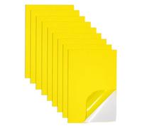 Jtnohx Feuilles de Mousse Eva Adhésives, 9 Pcs Eva Collante pour L’artisanat, 17.78×28.7cm Feuilles de Mousse avec Auto-adhésif, Doublure de Tiroir pour boîte à bijoux (Jaune)