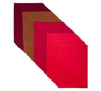 Jtnohx Feutrine de Couleur, Tissu en Feutre 40 Pièces, Feuille de Feutre 20x30cm, 1.4 mm Feutrine Souple pour L'artisanat Projets et de Fête (Série Rouge)