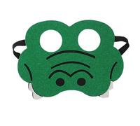 Jtnohx Masques Animaux en Feutrine, 10 Masques d'Halloween Enfant, Accessoires de Fête D'anniversaire Costume D'animaux （masques de crocodile）