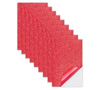 Jtnohx Mousse de Paillettes avec Auto-adhésif, Autocollants de Mousse Eva, Feuilles de Mousse pour L’artisanat, 9 Pcs 17.78×28.7cm Mousse de Paillettes Adhésive pour Projets d’artisanat (Rouge)