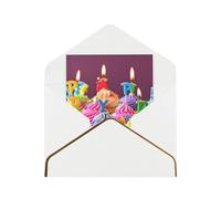 JTNWEC Carte de vœux colorée avec motif cupcakes dorés - Papier nacré découpé - Cartes d'anniversaire blanches pour occasions spéciales