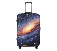 JTNWEC Housse de bagage de voyage avec impression galaxie de l'univers - Protection élastique pour valise de personnalisation, Noir/blanc, M( Fit 22-24 Inch Luggage)