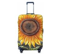 JTNWEC Housse de bagage de voyage avec imprimé tournesol « You Are My Sunshine » - Protection élastique pour valise, Noir/blanc, XL( Fit 29-32 Inch Luggage)