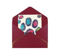 JTNWEC Jolie carte de vœux colorée avec motif patte de chien avec papier perlé doré, cartes d'anniversaire rouge foncé pour occasions spéciales