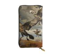 JTNWEC Portefeuille en cuir pour femme - Porte-monnaie avec fermeture éclair pour téléphone portable, noir, taille unique, moderne, Noir/blanc, One Size, Moderne