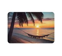 JTNWEC Tapis de porte imprimé en noix de coco - Tapis de bienvenue doux - 40,6 x 61 cm - Antidérapant - Tapis d'entrée pour cuisine et salle de bain
