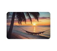 JTNWEC Tapis de porte imprimé en noix de coco - Tapis de bienvenue doux et antidérapant - Tapis de sol pour la cuisine et la salle de bain - 49,5 x 80 cm