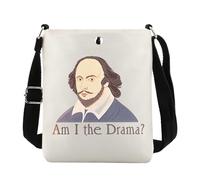 JTOUK Am I The Drama Sac à bandoulière pour écrivain britannique, Drama Cb Eu, 8.27 Inches ×6.5 Inches × 0.79 Inches