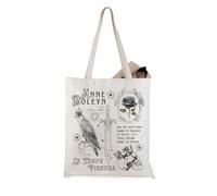 JTOUK Anne Boleyn Sac fourre-tout Henry Viii pour femme Tudor Queen Cadeau pour les fans d'Anne Boleyn Cadeau de l'histoire britannique, Anne Boleyn Tote EU, 13.78 inch x 15.75 inch, Large