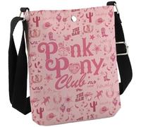 JTOUK Cadeau pour amoureux de la musique, paroles de chanson, marchandise de musique LGBT fierté, cadeau de musique féminin, cowgirl, sac à bandoulière rose, Pink Club Cb Eu, 8.27 Inches ×6.5 Inches ×