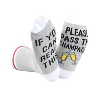 JTOUK Chaussettes à champagne pour amateurs de champagne - Cadeau pour buveur de vin - Chaussettes à champagne, Pass The Champagne EU, One Size Tall