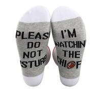 JTOUK Chaussettes de football « Please Do Not Disturb I'm Watching The C » - Cadeau pour les amateurs de football, Watching the Chiefs EU, One Size Tall