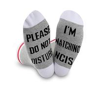 JTOUK Chaussettes fantaisie avec citation d'émission télévisée pour femmes et filles fans de fandom, gris, Taille unique
