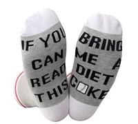 JTOUK Chaussettes fantaisie pour homme et femme avec boissons gazeuses, Coca diététique, M