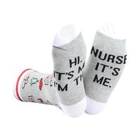 JTOUK Chaussettes pour infirmière - Cadeau de reconnaissance pour infirmière - Inscription « Hi It's Me I'm The Nurse », Nurse It's Me EU, One Size Tall
