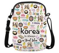 JTOUK Corée du Sud Voyage Vacances Voyage Souvenir Cadeau Corée du Bachelorette Voyage Voyage Voyage Corée du Sud Sac à bandoulière, Good Idea Korea Cb Eu, 5.91 Inches ×8.27 Inches