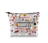 JTOUK Criminologue scientifique judiciaire cadeau scène de crime enquêteur cadeau criminologie cadeau étudiant criminologue kit de survie trousse de maquillage, Sac de criminologue UE, Mode