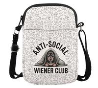 JTOUK Dachshund Weiner Sac à bandoulière pour amoureux des chiens, Wiener Club Cr Eu, 5.91 Inches ×8.27 Inches