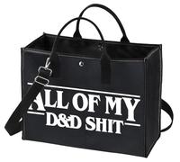 JTOUK DandD Sac fourre-tout en toile pour les amateurs de jeux de rôle, My Dd Lt Eu, 14.96”* 6.7”* 11.81” ,Large