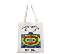 JTOUK Daria Sac fourre-tout pour fan de Daria Motif sarcasme des années 90 Inscription No Life No Hope No Future, No Future Tote EU, 13.78 inch x 14.96 inch, Large