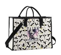 JTOUK Dragon Rider Sac fourre-tout en toile inspiré des fans de Dragon Rider avec inscription « We Do Not Eat Our Allies », Nos alliés Lt UE, 14.96”* 6.7”* 11.81” ,Large